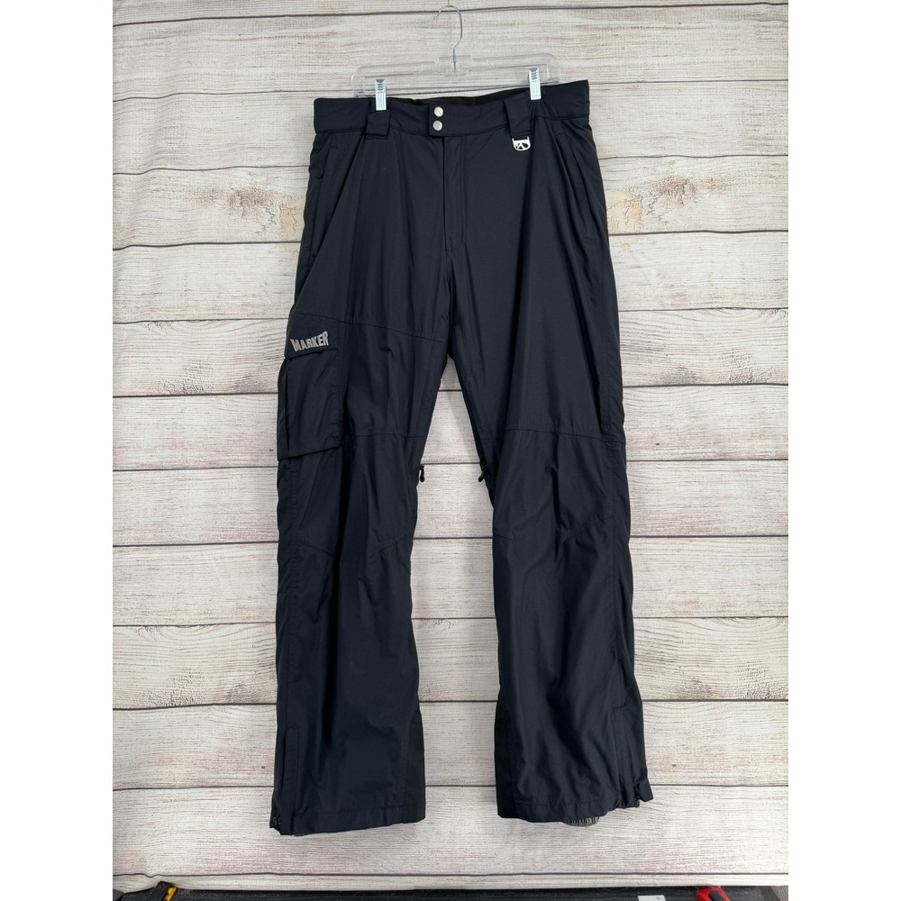 Marker Ski Pants Men XL Black Cargo Insulated Snowboard Winter Trousers